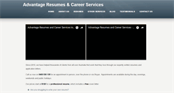 Desktop Screenshot of advantageresumes.com.au