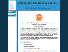Tablet Screenshot of advantageresumes.net